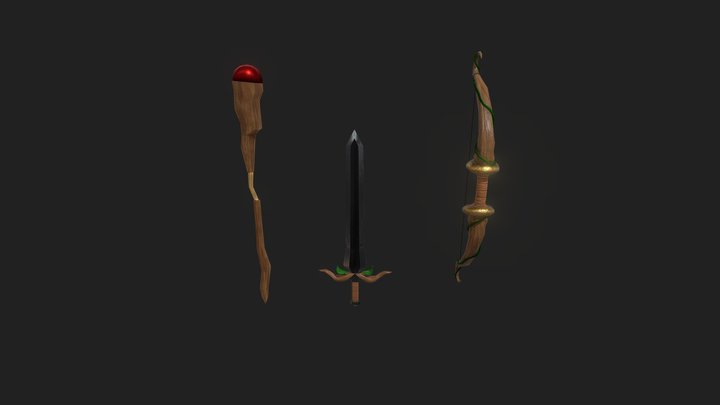 Weapons item set 3D Model