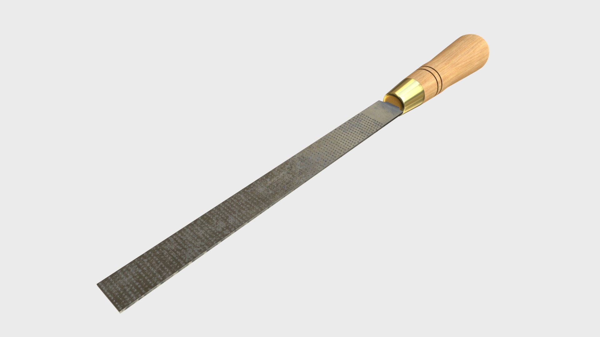 3D model Rasp - This is a 3D model of the Rasp. The 3D model is about a wooden knife with a handle.