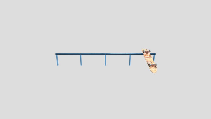 skateboard_on_rail 3D Model