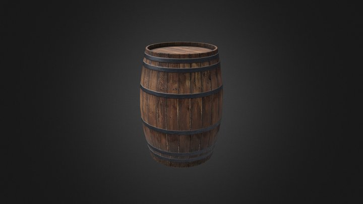 PBR Barrel 3D Model