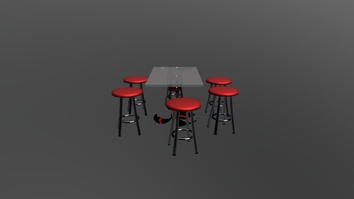 Tabel & Chairs 3D Model