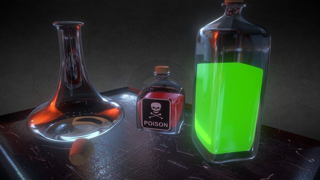 Poison Bottle3D 3D Model