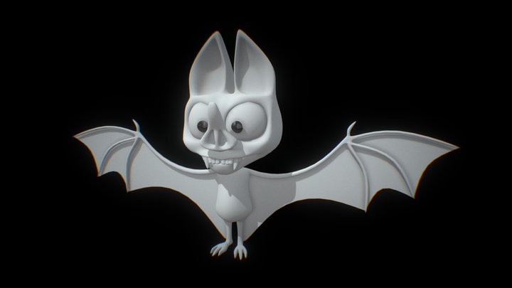 Cartoony Bat 3D Model