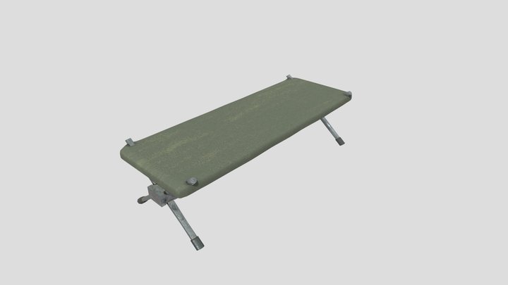 Camping bed (comfort not guaranteed) 3D Model
