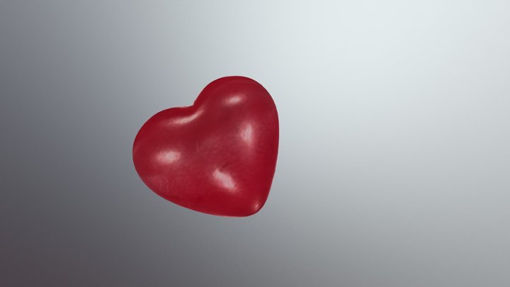 Wooden Heart 3D scan. 3D Model