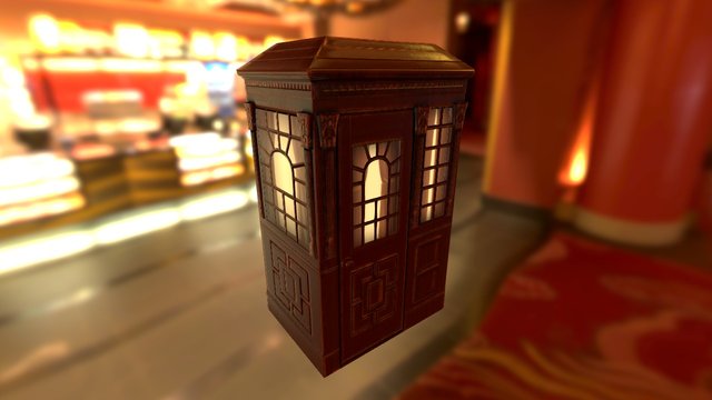 Old Phone Booth 3D Model