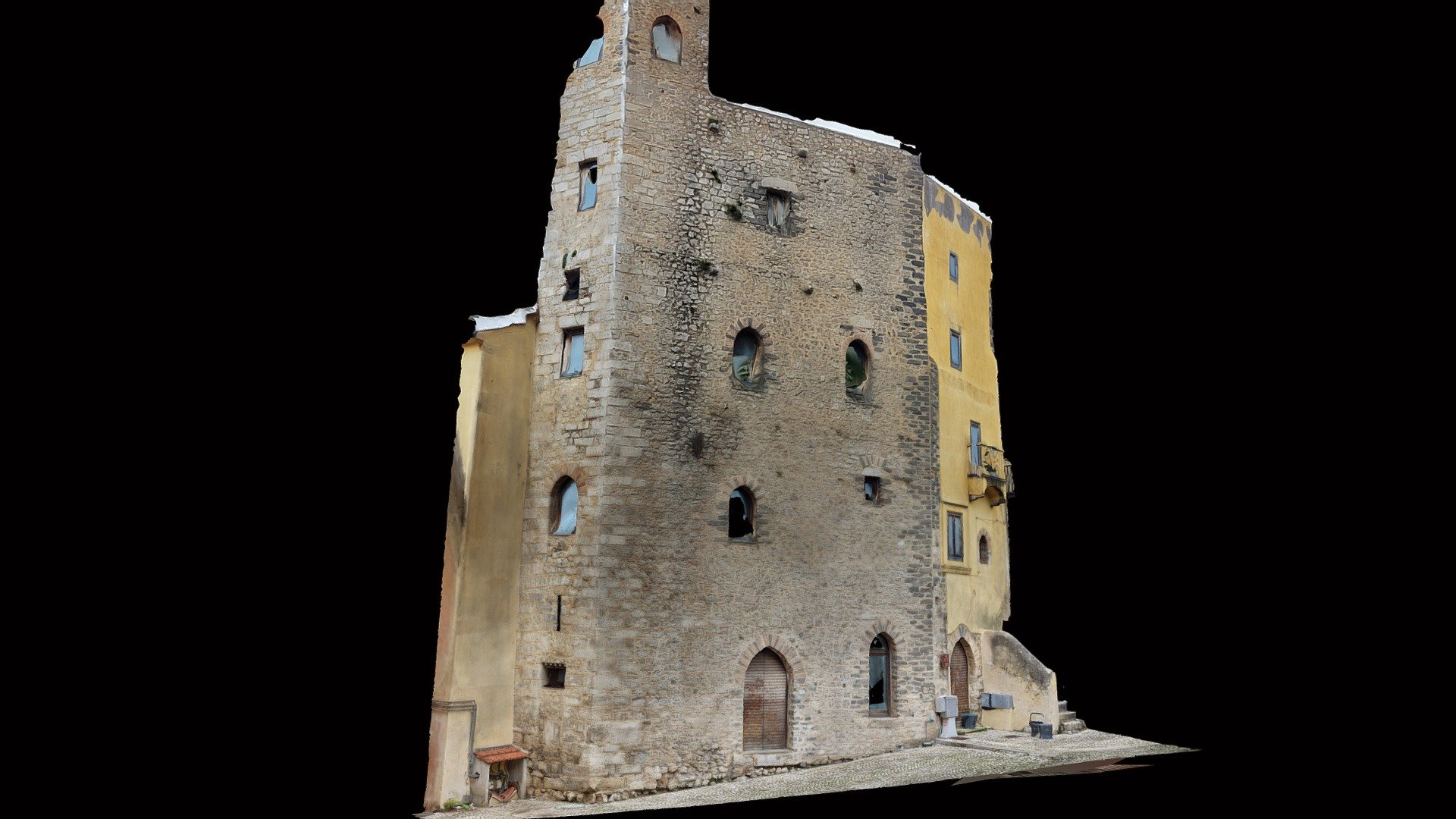 The house-tower in Via SS. Quattro