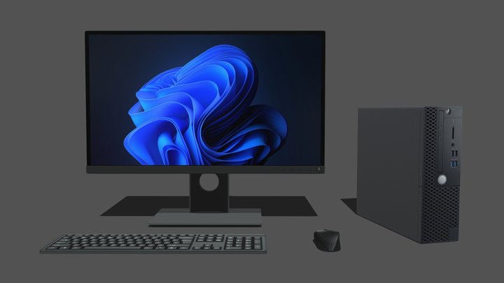 Desktop Computer Pack - Free Low Poly – Free 3D Model STL