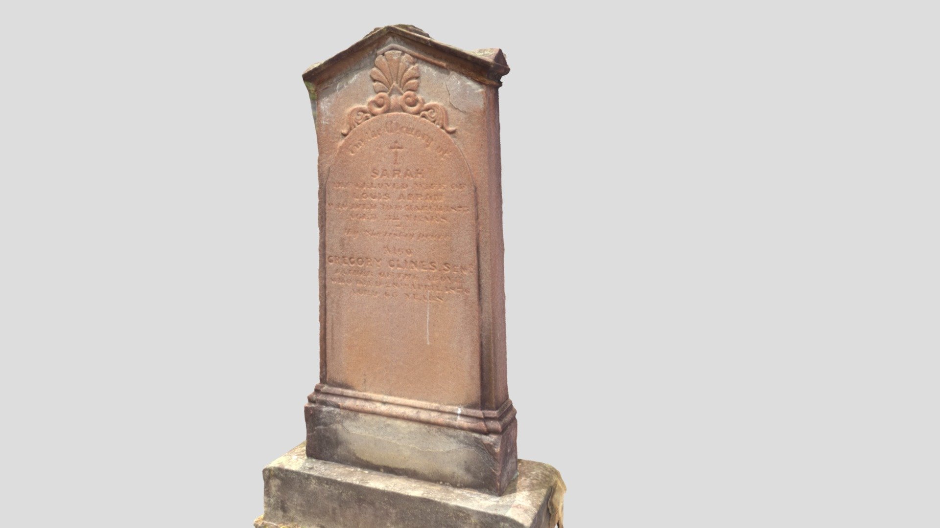 Carved headstone - Rookwood Cemetery  Sydney.