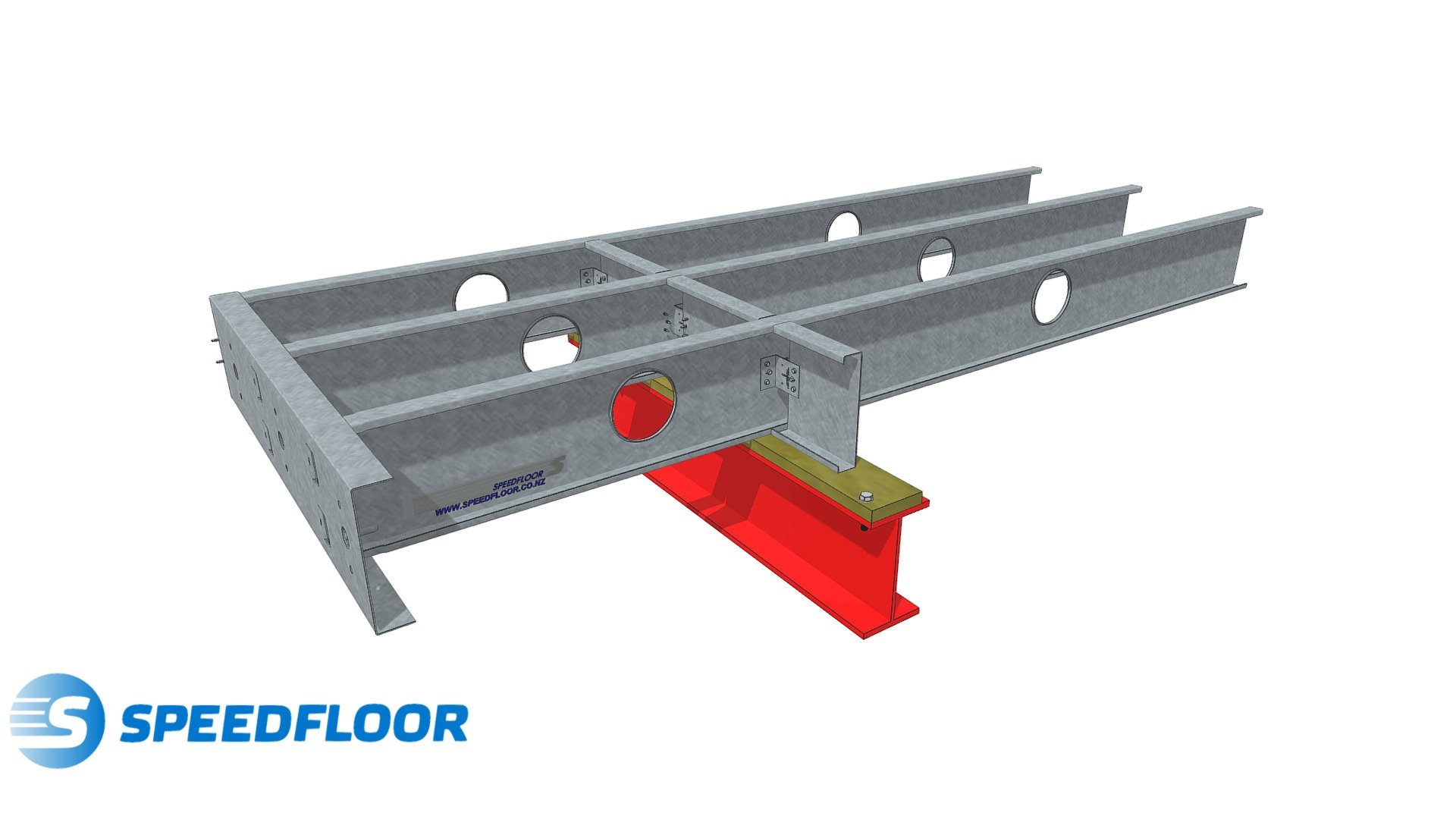 SPEEDFLOOR­® Steel Joist Cantilever Detail — Sketchfab embed 3D viewer
