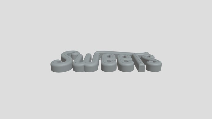 Sweets Beveled With Inside Detail 3D Model