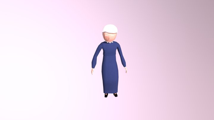 Low Poly Marie Curie 3D Model