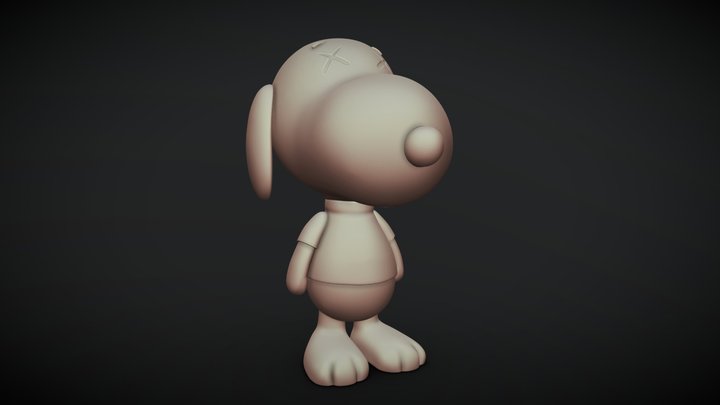 Kaws Snoopy for Print 3D Model