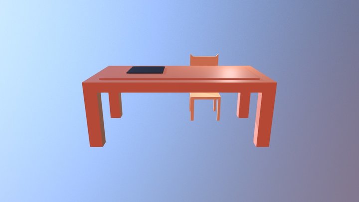 table and chair 3D Model