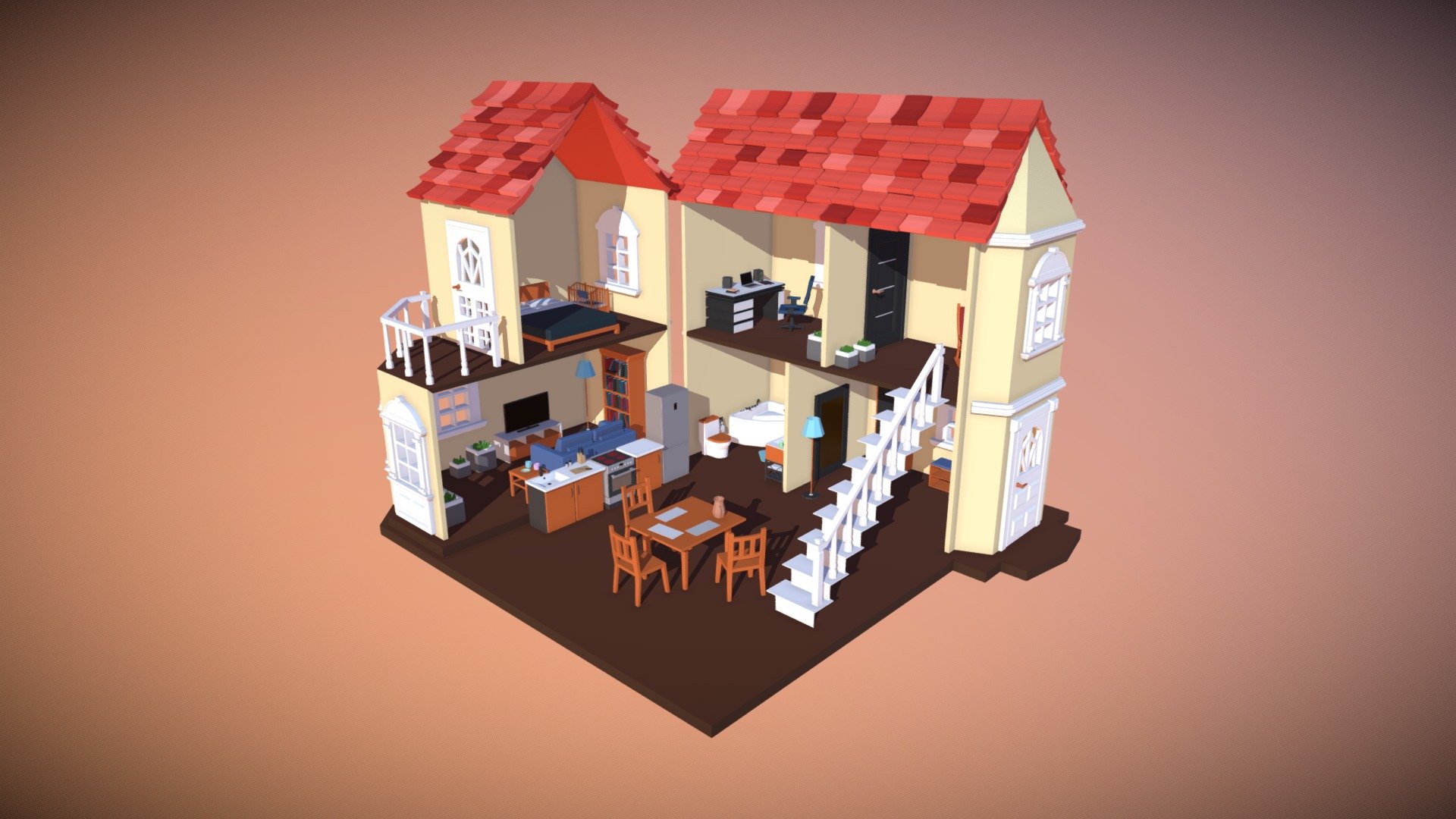 Dollhouse Download Free 3D model by kotosha [6ca8206] Sketchfab