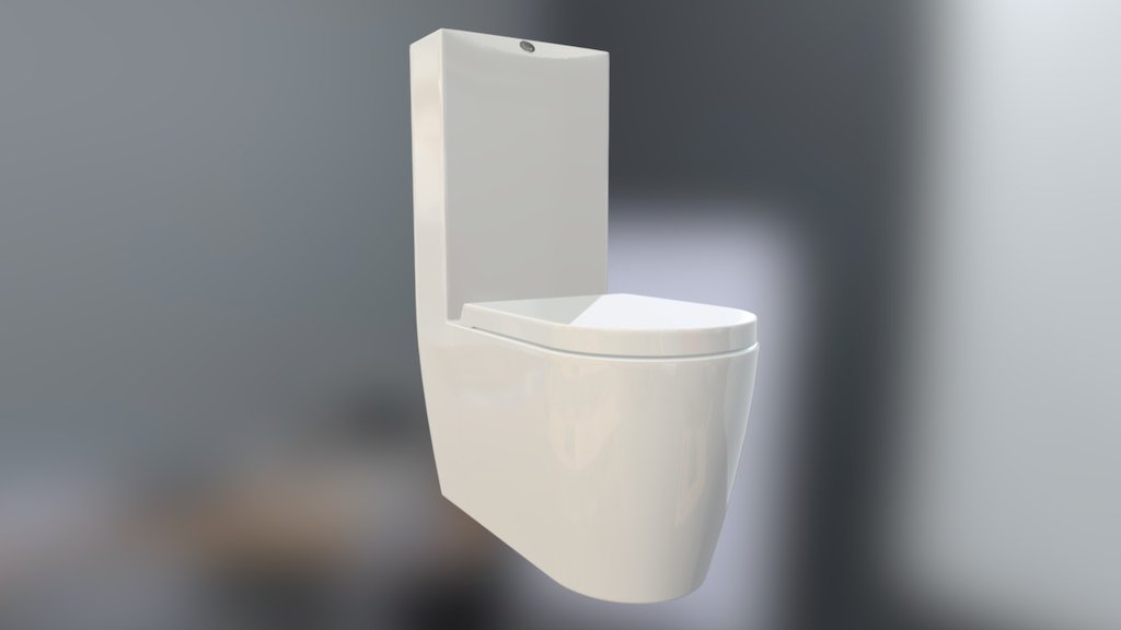 White Acrylic Toilet Bowl