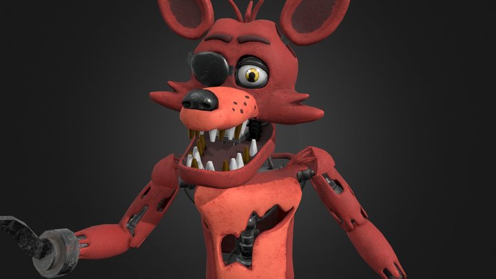FNaF HW Foxy ReTexture & Remesh – Kostenloses 3D-Modell STL