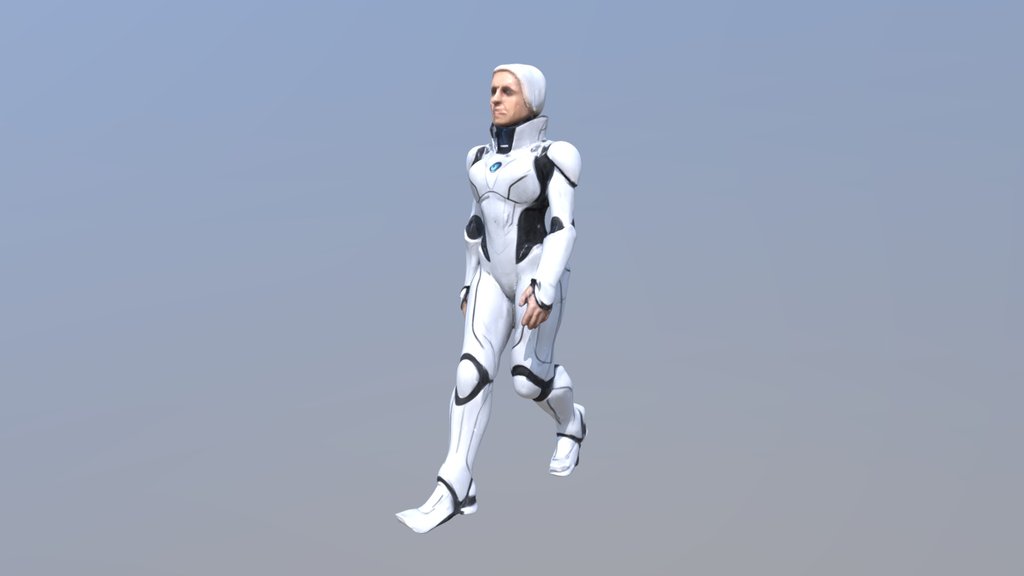 Sci fi suit with leg exo sceleton