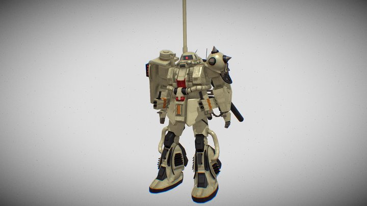 Zaku MK II Heavy Desert Type, Rigged & Animated 3D Model