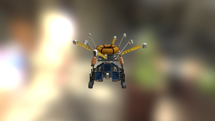 Rover + Skycrane 3D Model