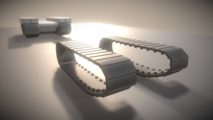 Rubbertracks + Tankchains rig and animation (5) 3D Model