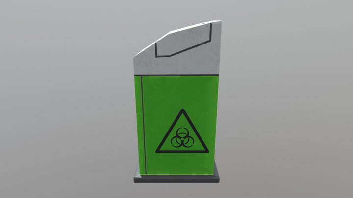 Biohazardous waste bin 3D Model