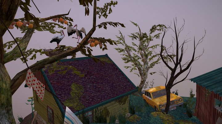 DAE Diorama - GRANDMA'S HOUSE 3D Model