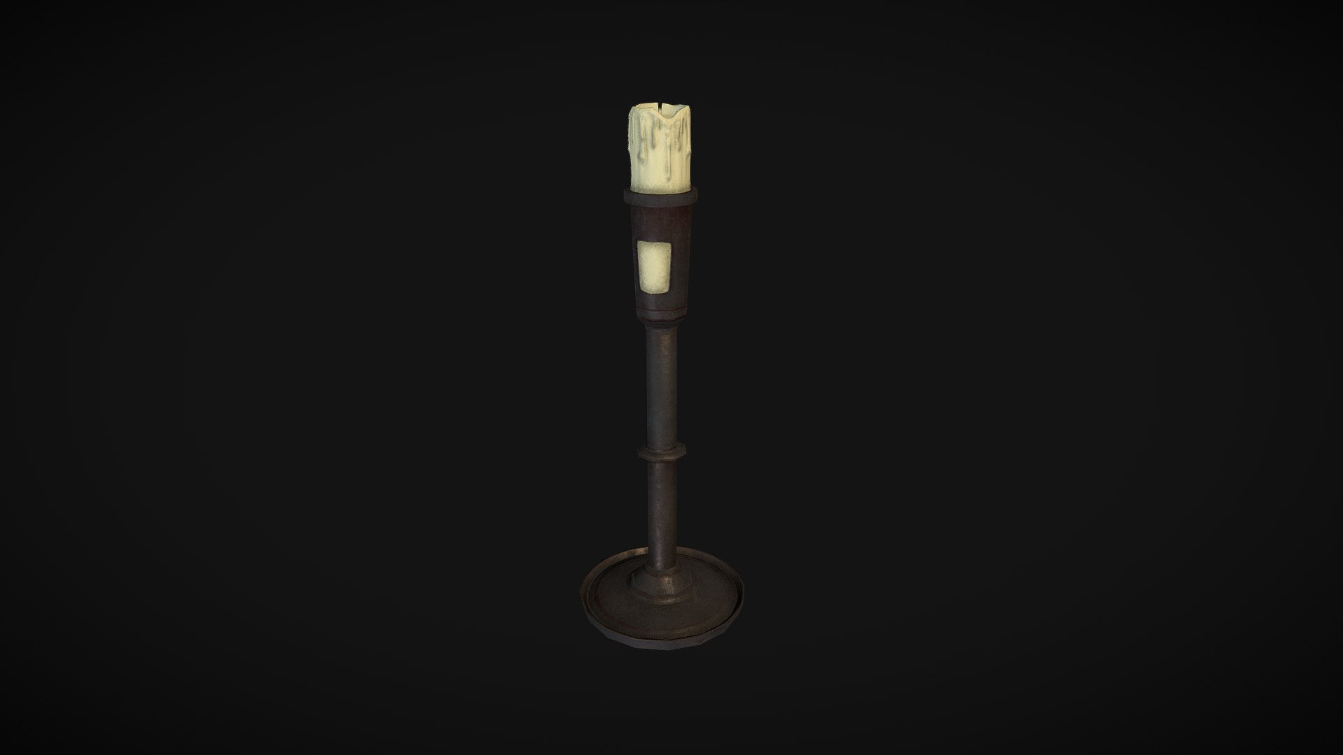 Medieval Candle Holder lowpoly