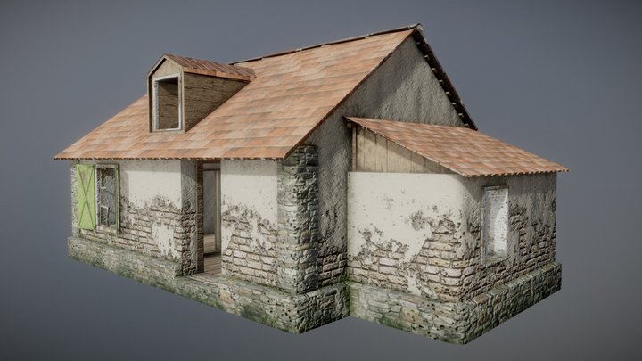WW1 Village House 3D Model