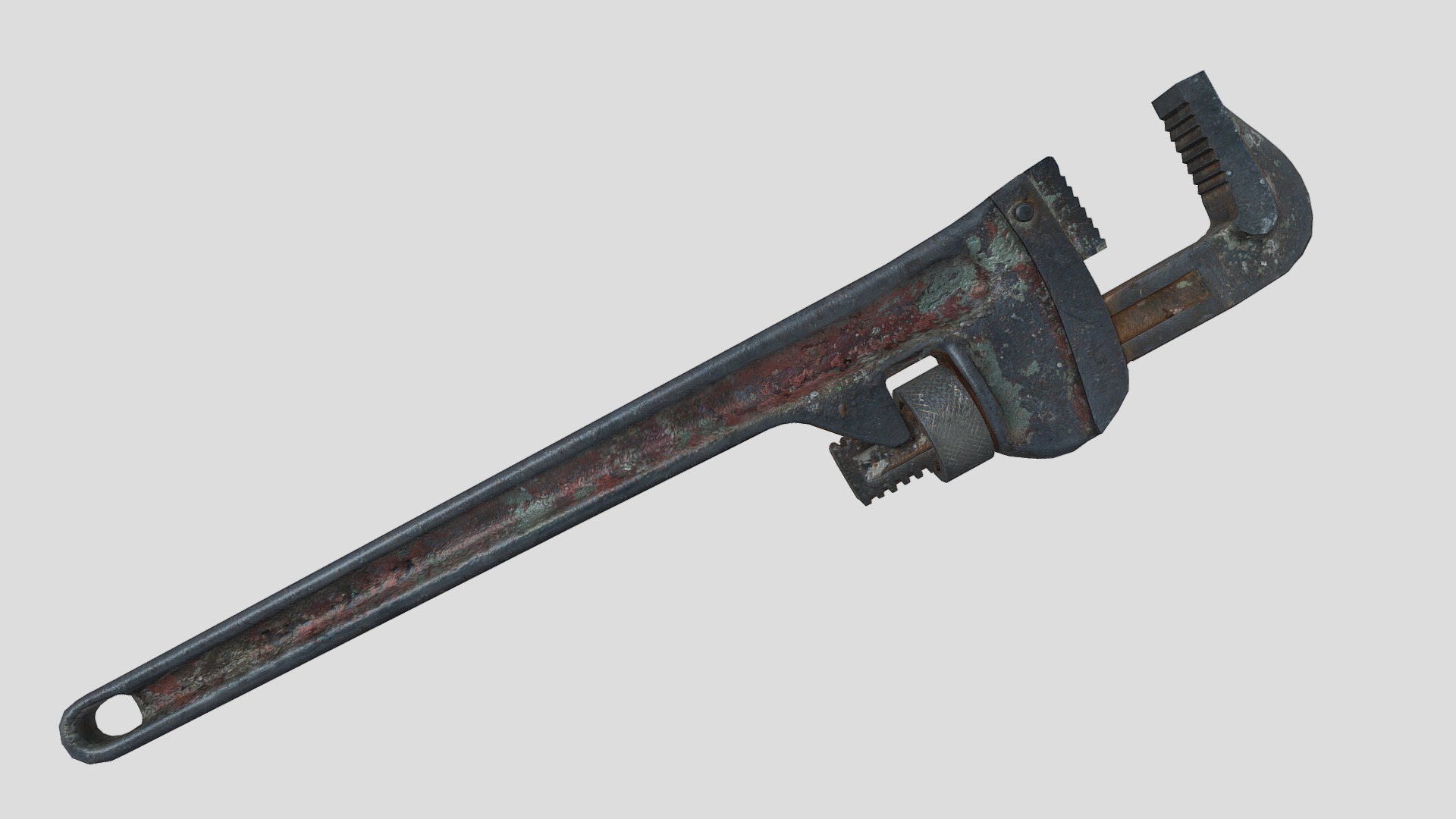 3D model Pipe Wrench - This is a 3D model of the Pipe Wrench. The 3D model is about a knife with a handle.