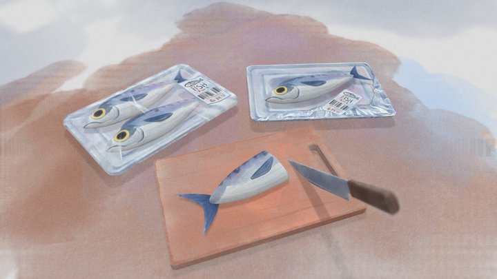Cut Fish 3D Model
