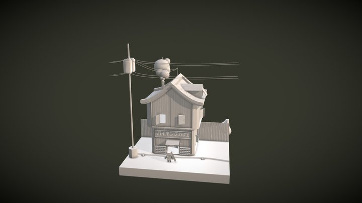 Japanese Viking Cafe House 3D Model