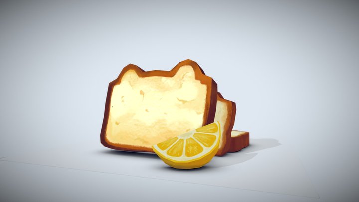 Lemon bread 3D Model