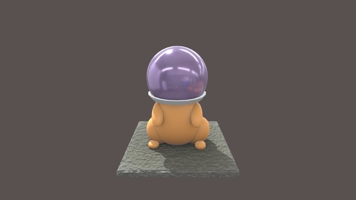 Cat with helmet 3D Model
