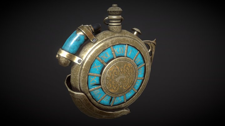 steampunk stopwatch 3D Model