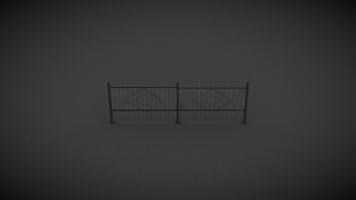 [LQ] Modular Old Rusty Russian Fence [FREE] 3D Model