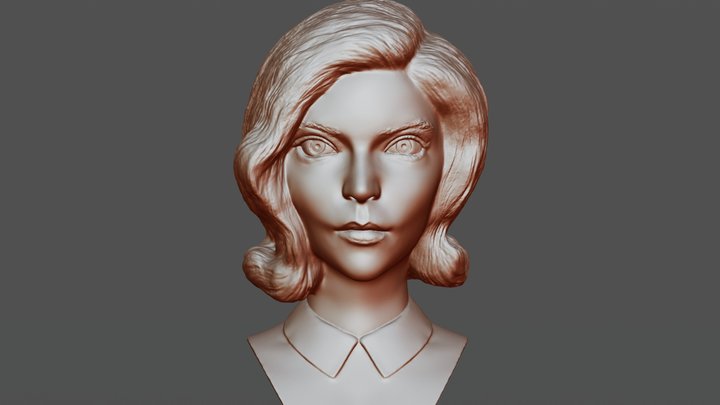 Beth Harmon bust for 3D printing 3D Model