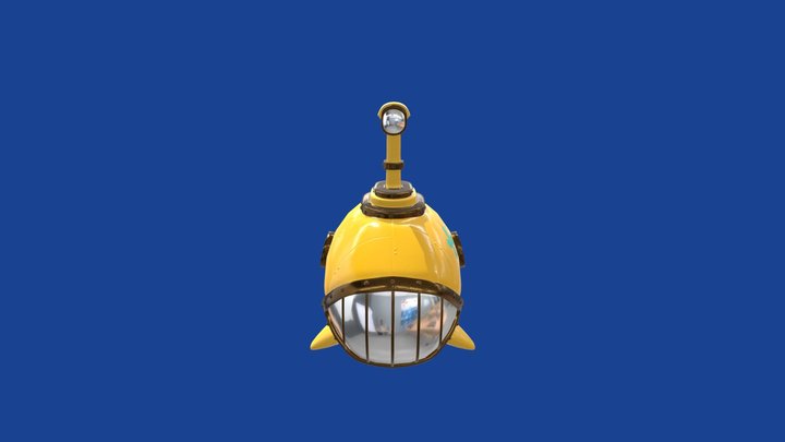 Fish Submarine V2 3D Model