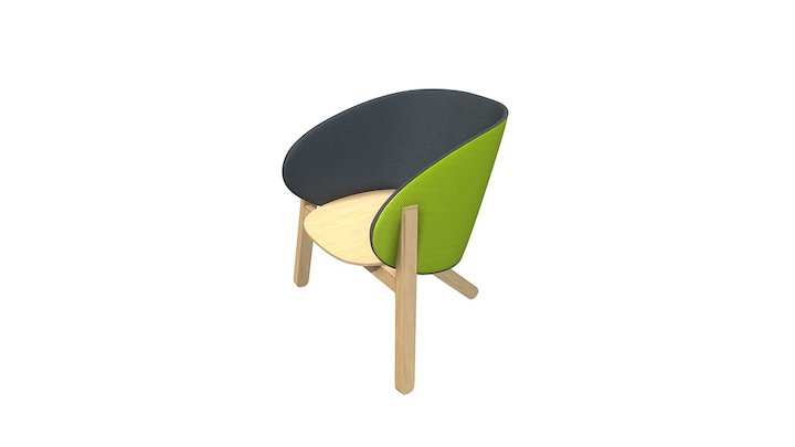 Fauteuil Branca Lisboa Curva 3D Model