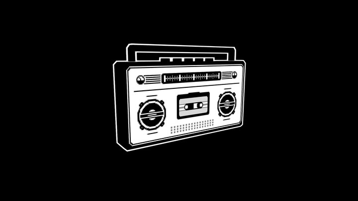 Old-School Boombox 3D Model