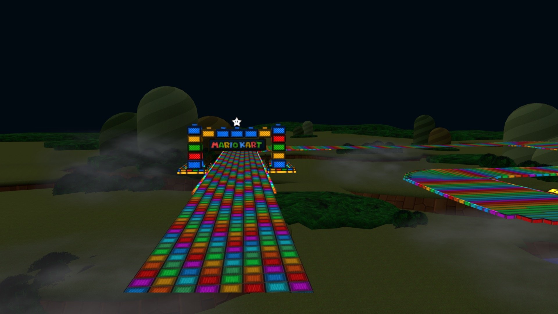 Wii U - Mario Kart 8 - SNES Rainbow Road - 3D model by Unknown Person ...