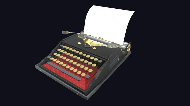 1940s Style Typewriter From The Penumbra 3D Model