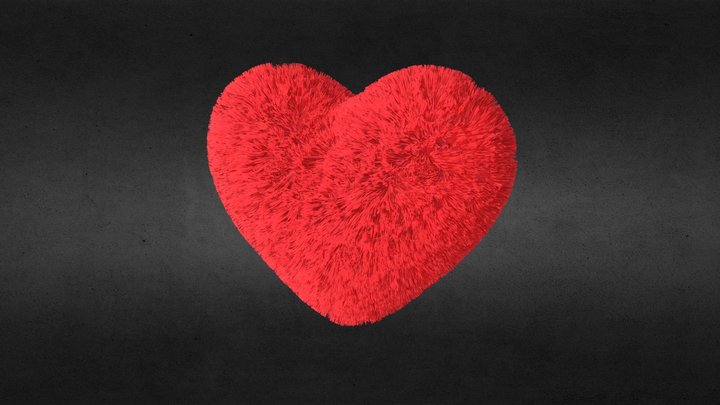 Heart-shaped pillow 3D Model