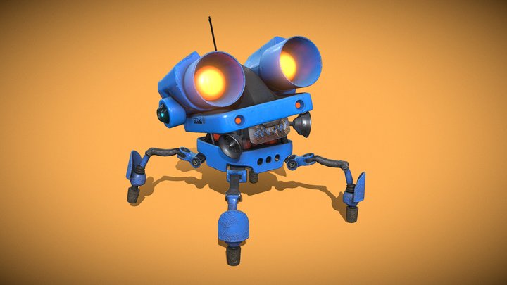 Piccolo - Spider robot sci-fi character 3D Model