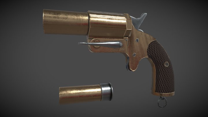 Mod. 1917 flare pistol 3D Model