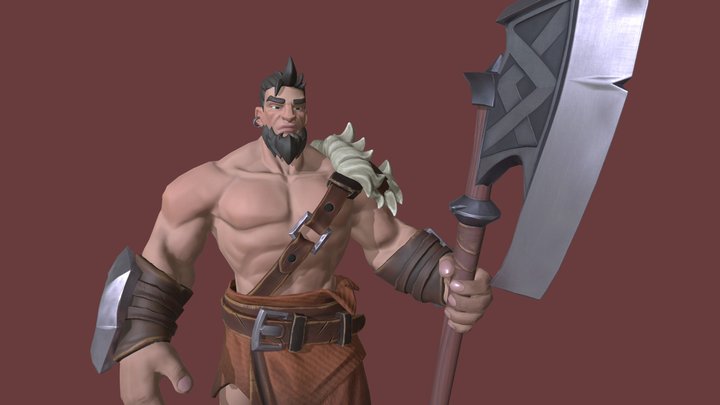 Man Warrior 3D Model