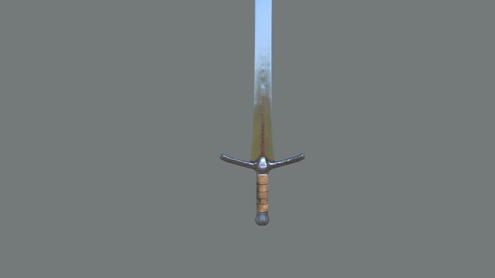 Square edged sword 3D Model