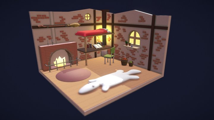 Interior House Cottage 3D Model