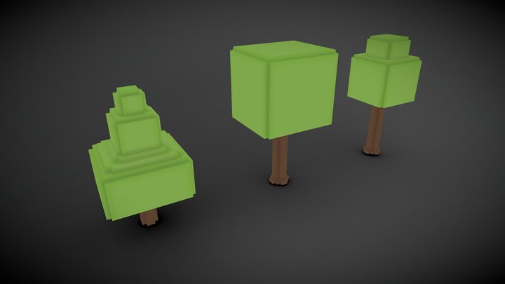 Trees - voxel art 3D Model