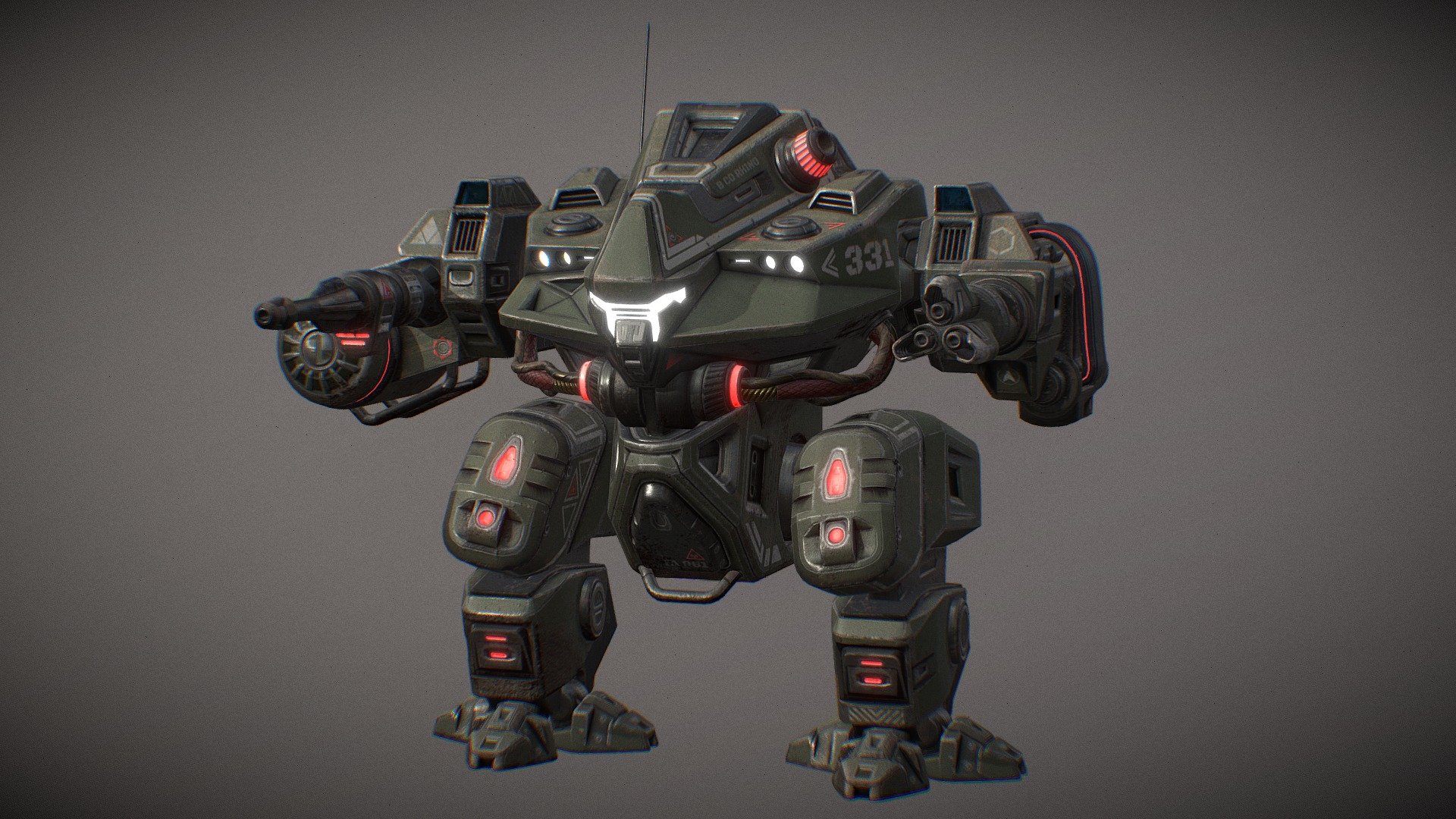 Battle Mech - Download Free 3D model by Felipe Maciel (@mrchampu ...